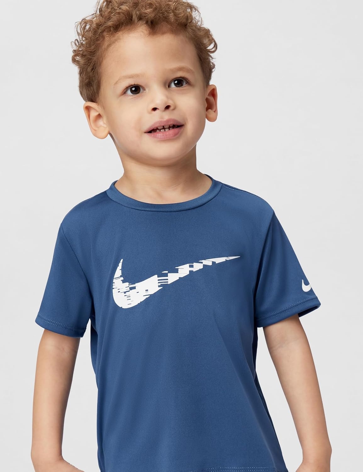 image:imageNike Kids Trophy23 DriFIT ShortSleeve Top Large Swoosh LogoMystic Navy