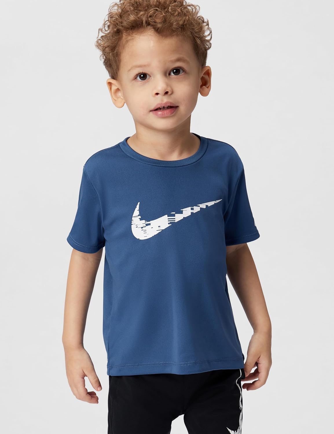 image:imageNike Kids Trophy23 DriFIT ShortSleeve Top Large Swoosh LogoMystic Navy