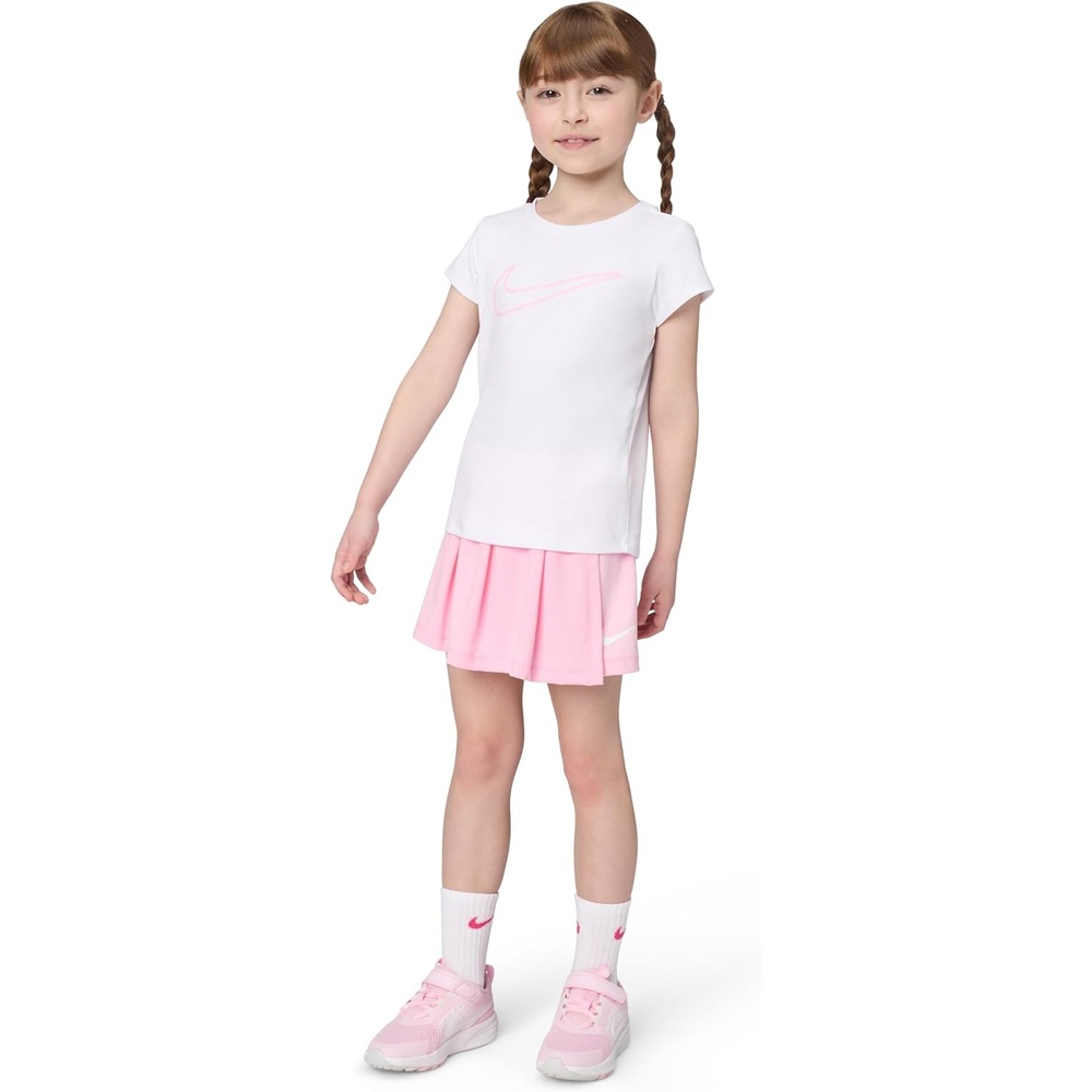 image:imageNike Girls DriFIT Short Sleeve Top and Skort 2Piece Outfit SetMedium Soft Pink