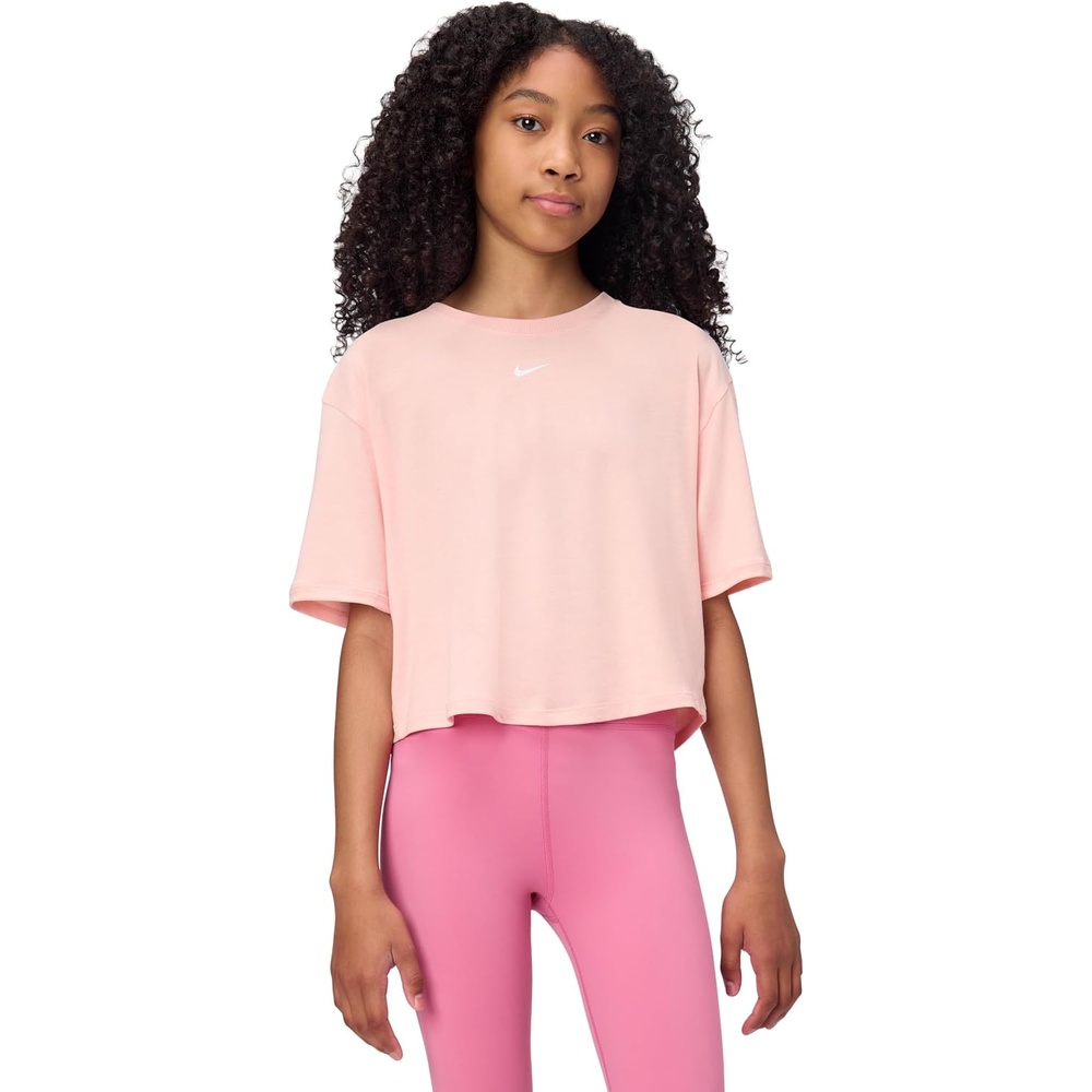 image:imageNike Girls One Relaxed DriFIT ShortSleeve Top TShirtArctic OrangeWhite