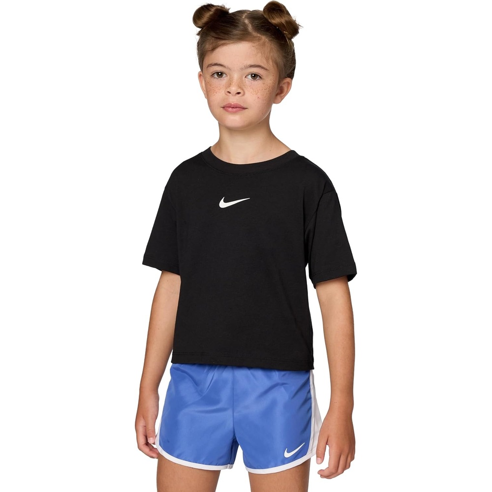 image:imageNike Girls One Relaxed DriFIT ShortSleeve Top TShirtBlackWhite