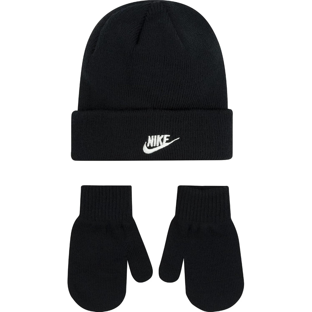 image:imageNike Kids Club Beanie and GloveMitten SetBlack