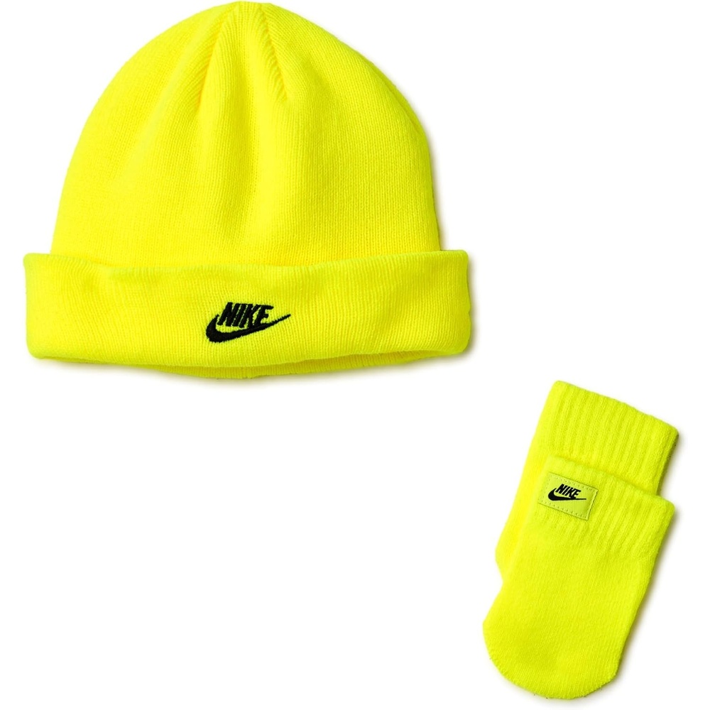 image:imageNike Kids Club Beanie and GloveMitten SetVolt
