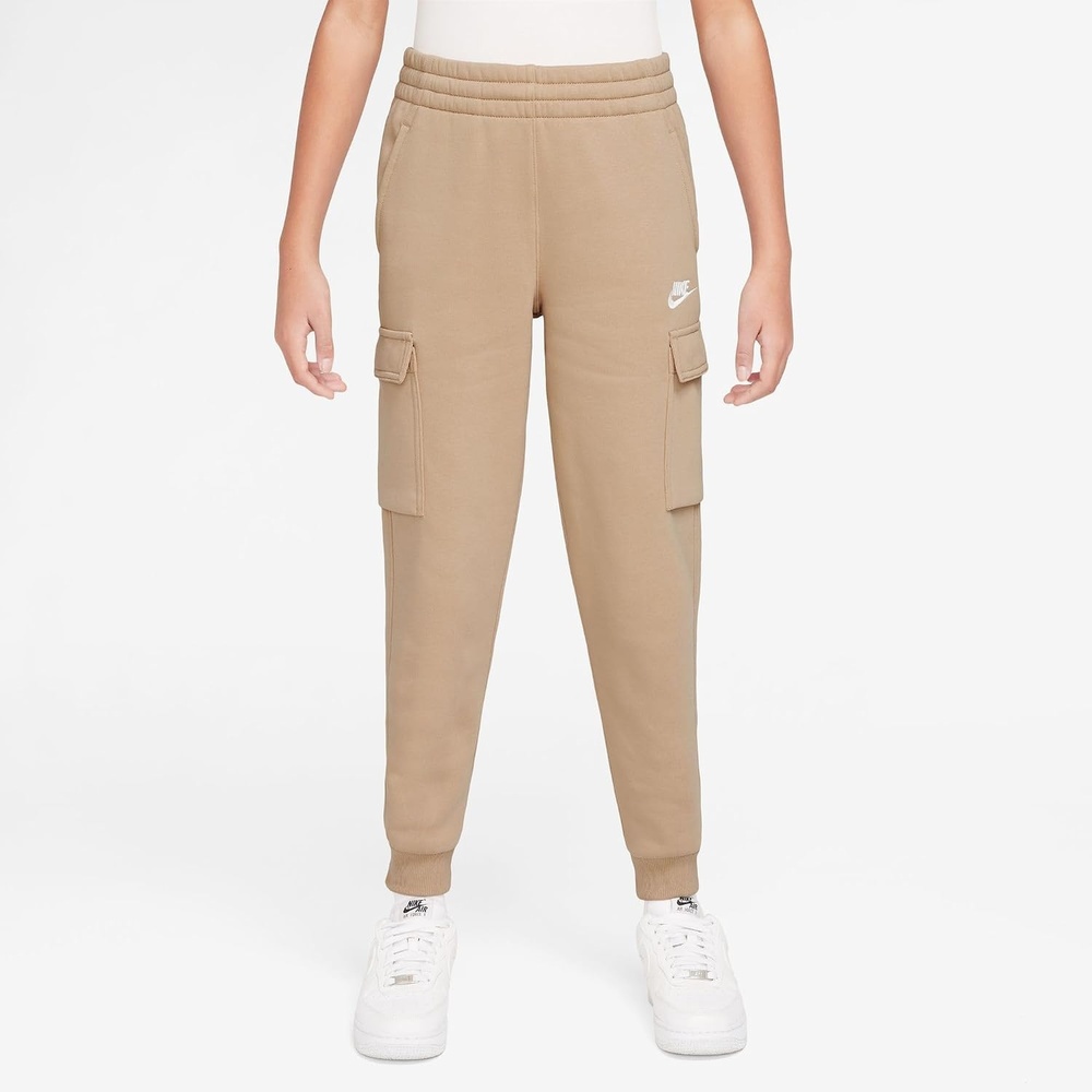 image:imageNike Kids Sportswear Club Fleece Cargo PantsLinenLinenWhite