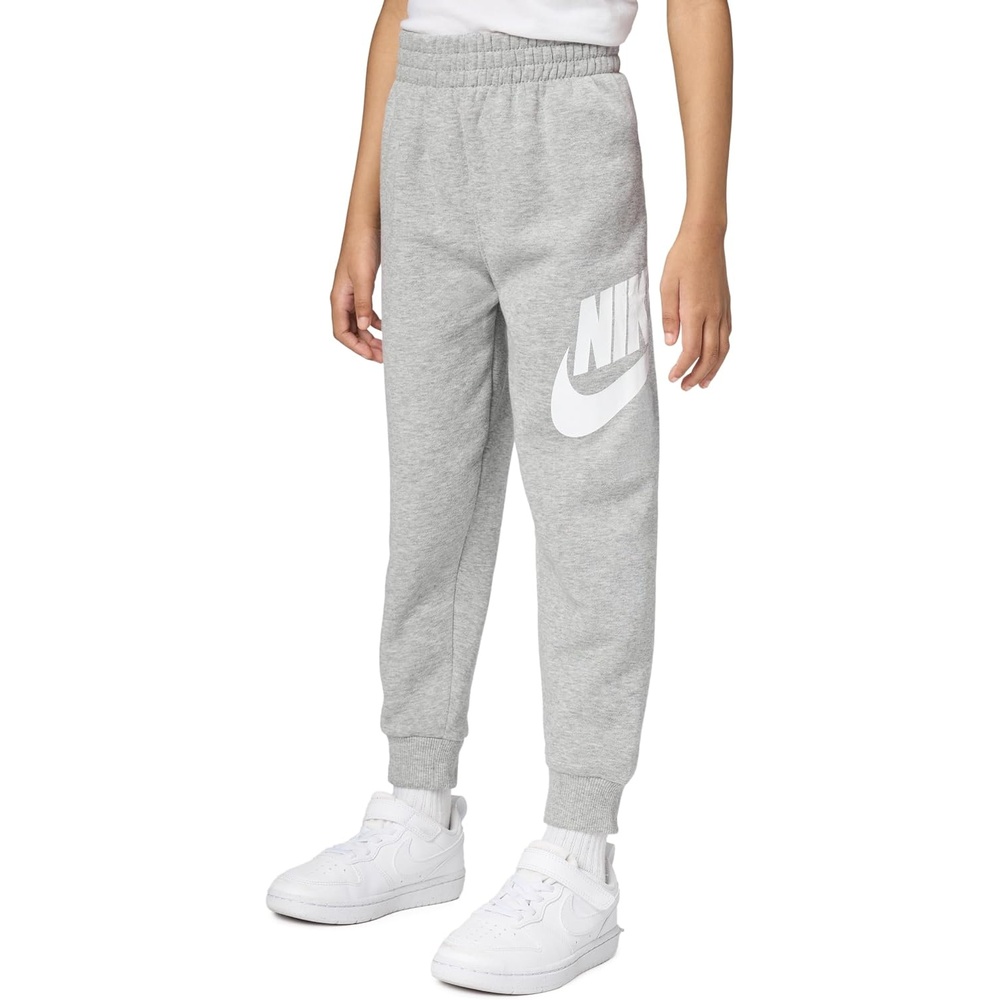 image:imageNike Kids Sportswear Club Fleece Joggers Large Swoosh LogoDark Grey HeatherBase GreyWhite