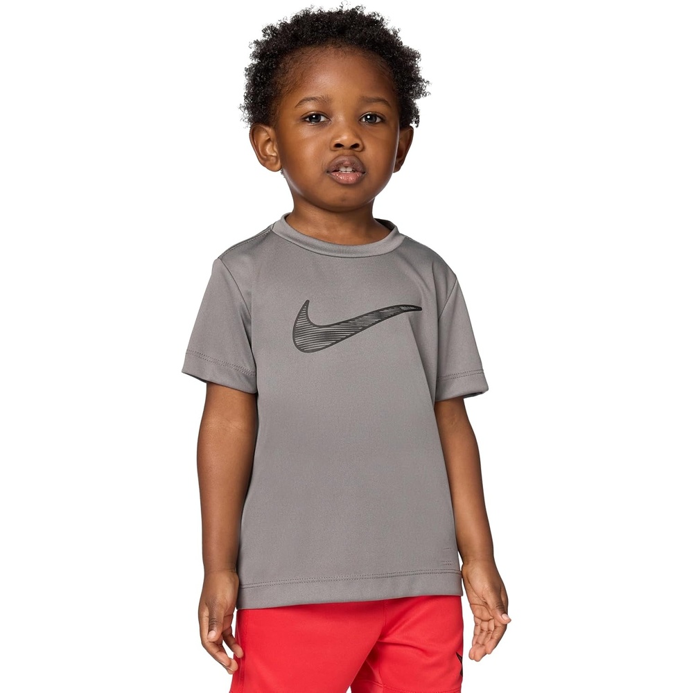 image:imageNike Kids Trophy23 DriFIT ShortSleeve Top Large Swoosh LogoSmoke GreyPhase Out
