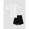 Nike Baby Just Do It T-Shirt and Mesh Shorts 2-Piece Outfit Set(Birch Heather/Black)