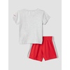 Nike Baby Just Do It T-Shirt and Mesh Shorts 2-Piece Outfit Set(Birch Heather/University Red)