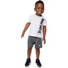Nike Baby Just Do It T-Shirt and Mesh Shorts 2-Piece Outfit Set(White/Iron Grey)
