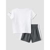 Nike Baby Just Do It T-Shirt and Mesh Shorts 2-Piece Outfit Set(White/Iron Grey)