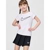 Nike Girls’ Dri-FIT Short Sleeve Top and Skort 2-Piece Outfit Set(Black/White)