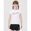 Nike Girls’ Dri-FIT Short Sleeve Top and Skort 2-Piece Outfit Set(Black/White)