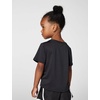Nike Girls’ One Fitted Dri-fit Short-Sleeve Top T-Shirt (Large Swoosh Logo)(Black/White)