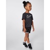 Nike Girls’ One Fitted Dri-fit Short-Sleeve Top T-Shirt (Large Swoosh Logo)(Black/White)