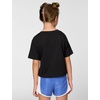 Nike Girls’ One Relaxed Dri-FIT Short-Sleeve Top T-Shirt(Black/White)