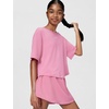 Nike Girls’ One Relaxed Dri-FIT Short-Sleeve Top T-Shirt(Peony/White)