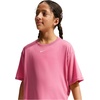Nike Girls’ One Relaxed Dri-FIT Short-Sleeve Top T-Shirt(Peony/White)