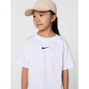 Nike Girls’ One Relaxed Dri-FIT Short-Sleeve Top T-Shirt(White/Black)