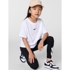 Nike Girls’ One Relaxed Dri-FIT Short-Sleeve Top T-Shirt(White/Black)