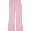 Nike Girls’ Sportswear Classic High-Waisted Flared Leggings(Medium Soft Pink/White)