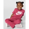 Nike Girls’ Sportswear Classic High-Waisted Flared Leggings(Sweet Beet/White)