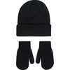 Nike Kids’ Club Beanie and Glove/Mitten Set(Black)