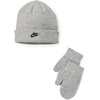 Nike Kids’ Club Beanie and Glove/Mitten Set(Dark Grey Heather)