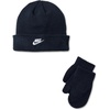 Nike Kids’ Club Beanie and Glove/Mitten Set(Obsidian)