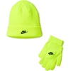 Nike Kids’ Club Beanie and Glove/Mitten Set(Volt)