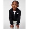 Nike Kids’ Sportswear Club Fleece Full-Zip Hoodie(Black/White)