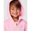 Nike Kids’ Sportswear Club Fleece Full-Zip Hoodie(Medium Soft Pink/White)