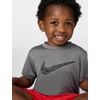 Nike Kids’ Trophy23 Dri-FIT Short-Sleeve Top (Large Swoosh Logo)(Smoke Grey/Phase Out)