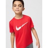 Nike Kids’ Trophy23 Dri-FIT Short-Sleeve Top (Large Swoosh Logo)(University Red)