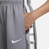 Nike Unisex Big Kids’ Elite 23 Dri-Fit Basketball Shorts – Boys and Girls(Smoke Grey/White)