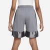 Nike Unisex Big Kids’ Elite 23 Dri-Fit Basketball Shorts – Boys and Girls(Smoke Grey/White)