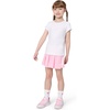 Nike Girls’ Dri-FIT Short Sleeve Top and Skort 2-Piece Outfit Set(Medium Soft Pink)