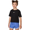 Nike Girls’ One Relaxed Dri-FIT Short-Sleeve Top T-Shirt(Black/White)