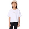 Nike Girls’ One Relaxed Dri-FIT Short-Sleeve Top T-Shirt(White/Black)