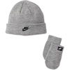 Nike Kids’ Club Beanie and Glove/Mitten Set(Dark Grey Heather)