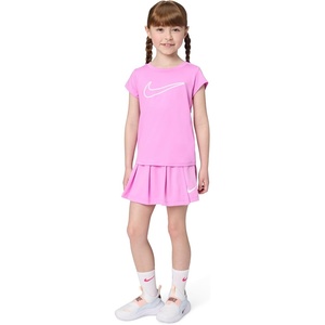 Nike Girls’ Dri-FIT Short Sleeve Top and Skort 2-Piece Outfit Set(Light Magenta)
