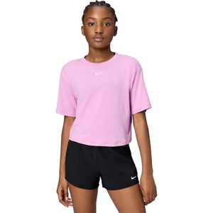 Nike Girls’ One Relaxed Dri-FIT Short-Sleeve Top T-Shirt(Light Magenta/White)