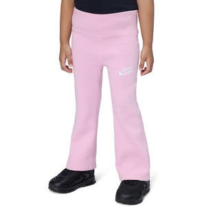 Nike Girls’ Sportswear Classic High-Waisted Flared Leggings(Medium Soft Pink/White)
