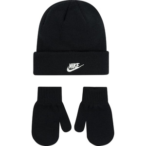 Nike Kids’ Club Beanie and Glove/Mitten Set(Black)