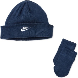 Nike Kids’ Club Beanie and Glove/Mitten Set(Obsidian)