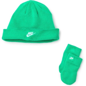 Nike Kids’ Club Beanie and Glove/Mitten Set(Stadium Green)