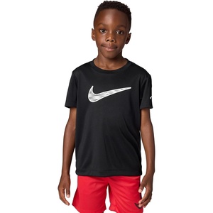 Nike Kids’ Trophy23 Dri-FIT Short-Sleeve Top (Large Swoosh Logo)(Black/Black/White)