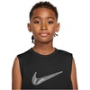 Nike Unisex Big Kids’ Multi Dri-FIT Sleeveless Top (Large Swoosh Logo) – Boys and Girls(Black)