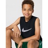 Nike Unisex Big Kids’ Multi Dri-FIT Sleeveless Top (Large Swoosh Logo) – Boys and Girls(Black)