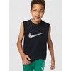 Nike Unisex Big Kids’ Multi Dri-FIT Sleeveless Top (Large Swoosh Logo) – Boys and Girls(Black)