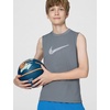 Nike Unisex Big Kids’ Multi Dri-FIT Sleeveless Top (Large Swoosh Logo) – Boys and Girls(Smoke Grey)